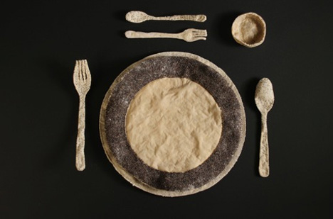 baked table place settings