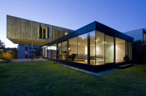 cantilever night home photo