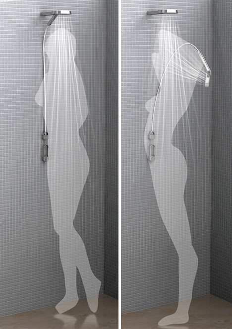 dual chrome showerhead detachable