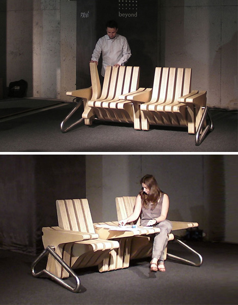module flip transforming seat