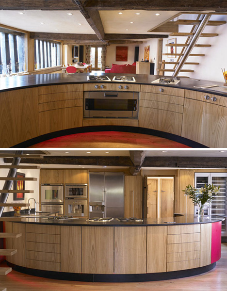 rustic round kitchen island