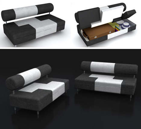 space modern flip sofa