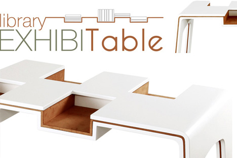 exhibit display library table