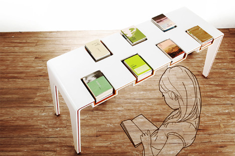 exhibit reading table idea
