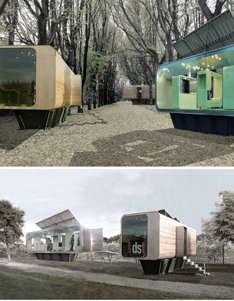 futuristic home architect drawing