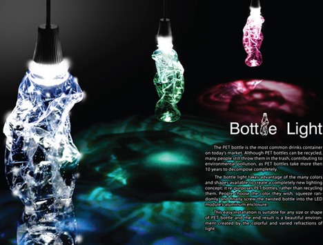 recycled plastic bottle light