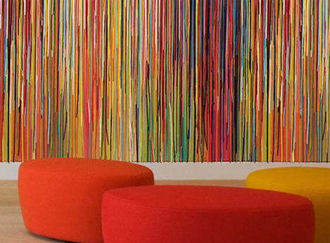 wall mounted colorful surface