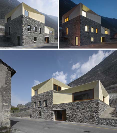 stone concrete house exterior
