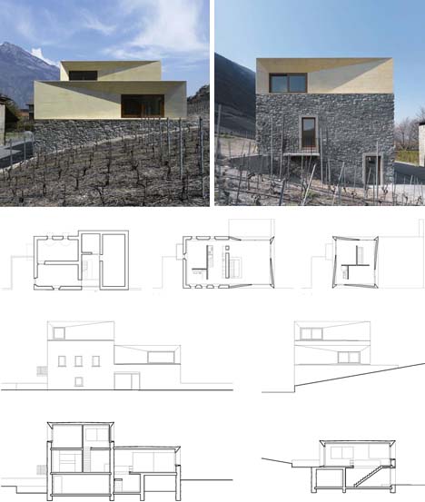 stone home plans drawings