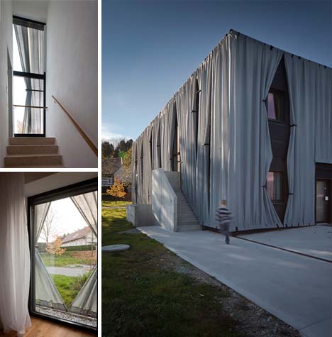 exterior cloth wrapped apartments