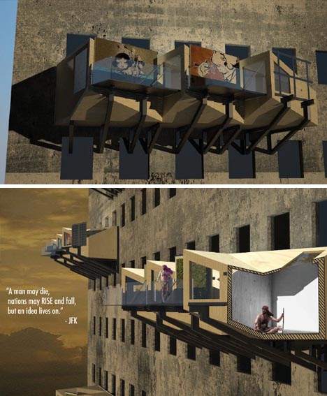 flat pack hanging shelters