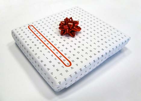 crossword puzzle gift wrap