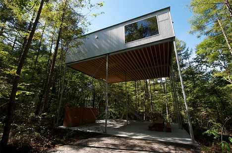 modern lofted tree house