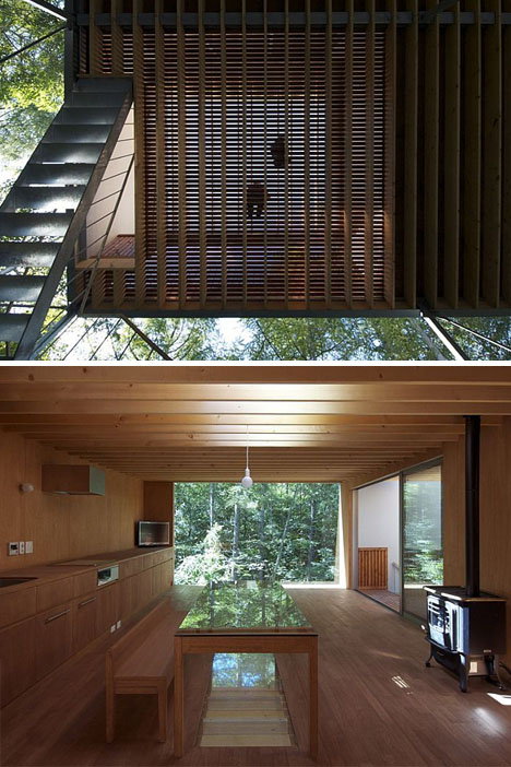 modern tree home interior