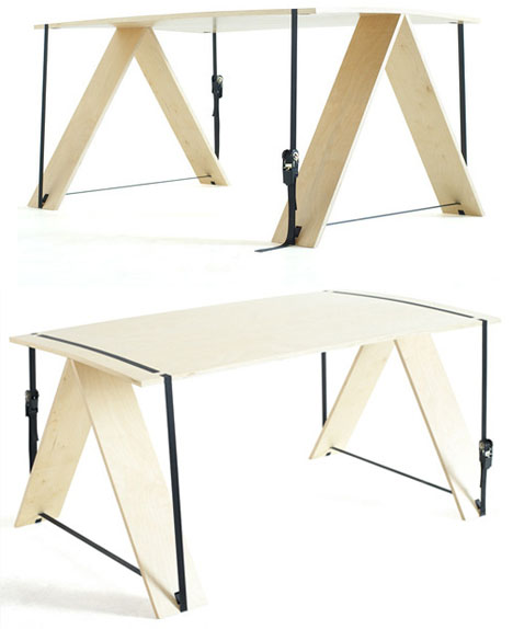 strapped in table design
