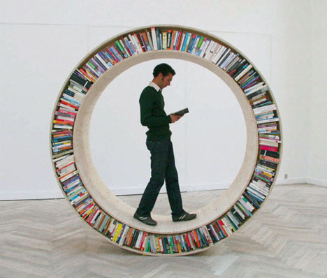 circle bookshelves