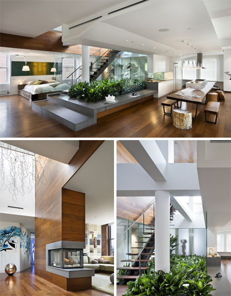 penthouse wood white interior