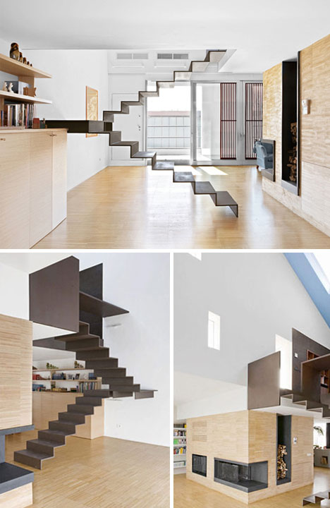 staircase interior floating design