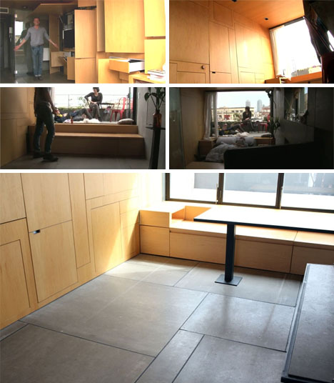 tiny transforming wall furniture
