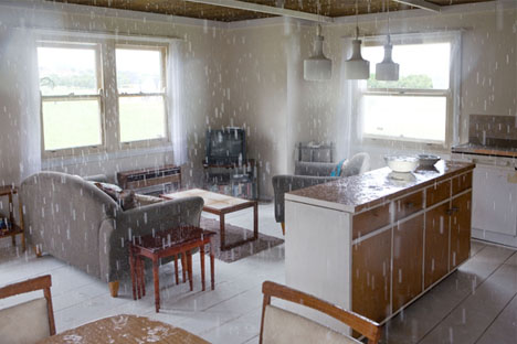 rain inside art house