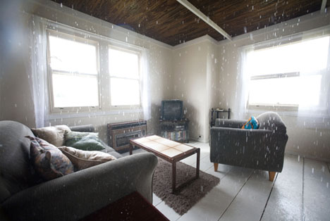 raining inside living room
