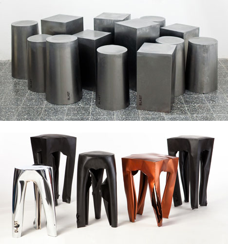 explosion made stool designs