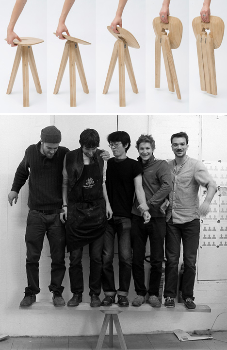 folding stool flip up