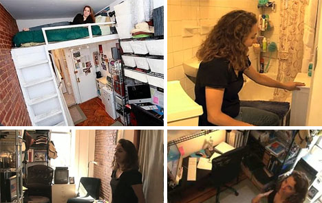 tiny cramped city apartment