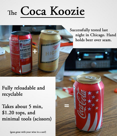 diy beer can cozy