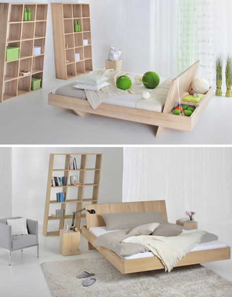 headboard built in shelf