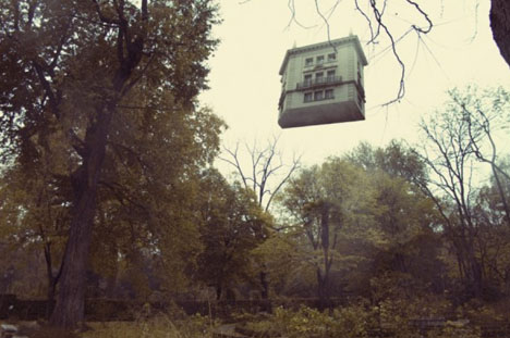 flying building photo series