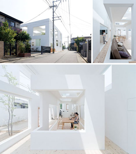 white interior exterior house