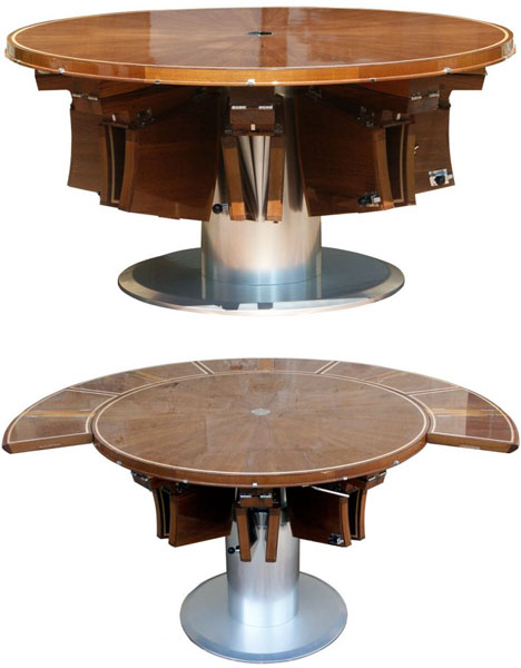 All in One Adjustable Table Flips Up & Out, Lifts & Lowers rotating modular unfurling table All in One Adjustable Table Flips Up & Out, Lifts & Lowers