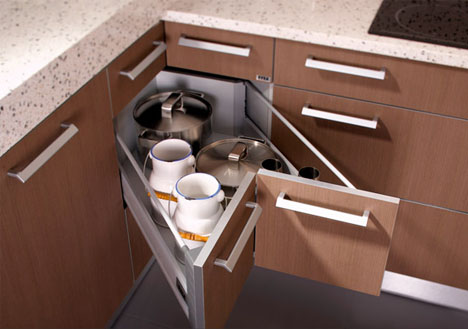 corner kitchen drawers