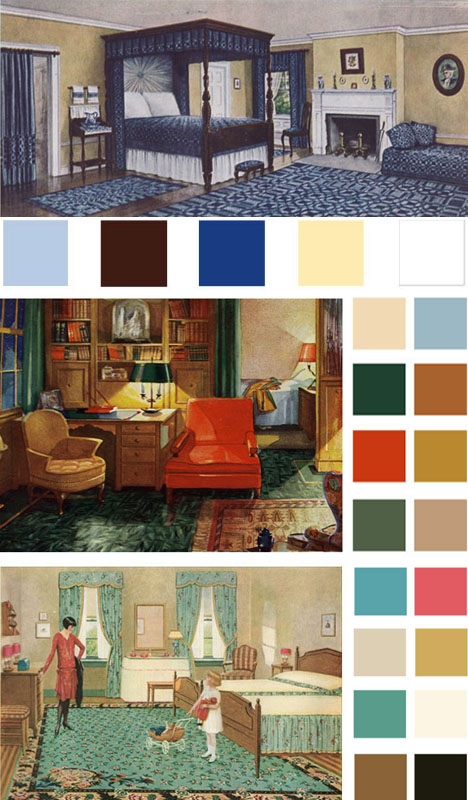 vintage retro color schemes