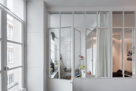 glass walls and windows paris small space apartment