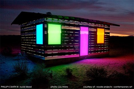 colorful mirror and LED desert cabin