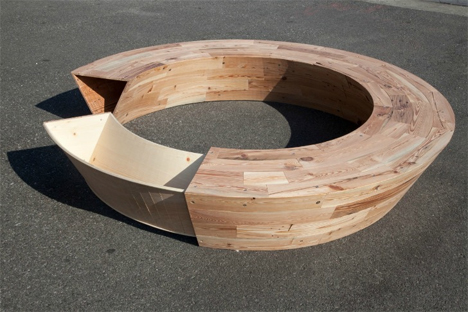 circular bench with hidden storage