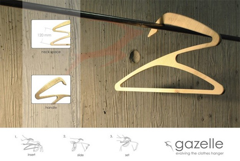 redesigned clothes hanger gazel