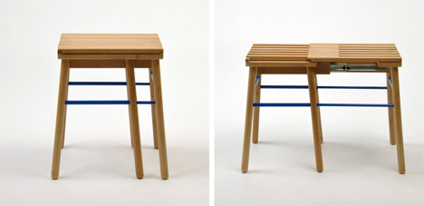 short room for two stool