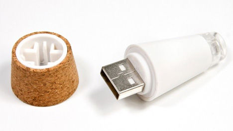 usb rechargeable cork bottle light