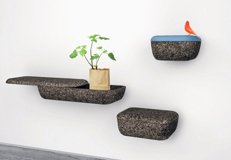 functional cork wall containers
