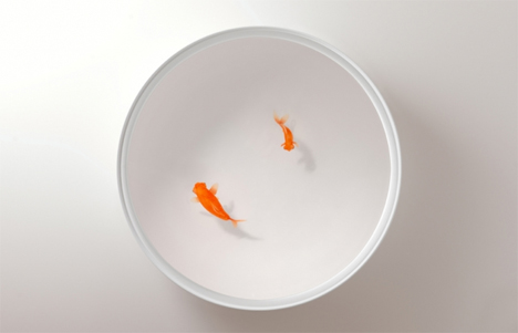 playful up in the air resin goldfish tables