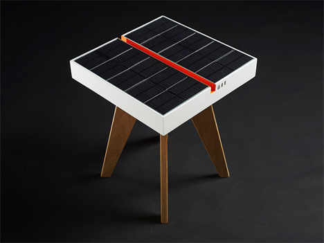 solar panels charging table