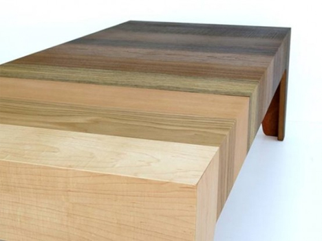 eli chissick recycled wood gradient table