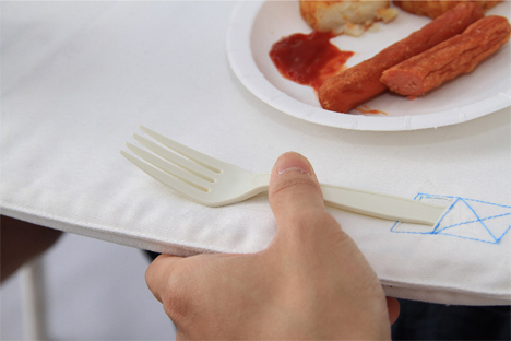 cutlery pocket napkin table