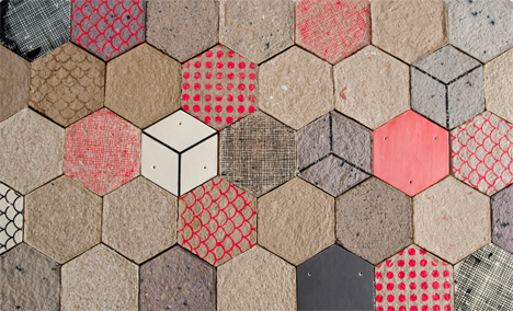 recycled paper pulp wall tiles