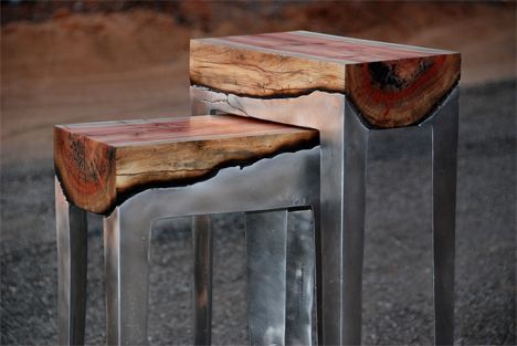 hilla shamia aluminum and wood furniture
