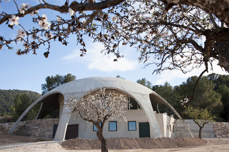spanish deep cavern studio concrete dome