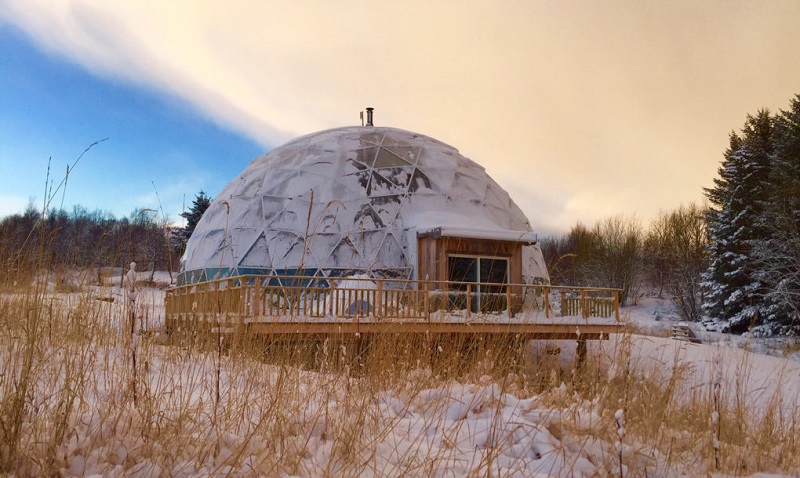 Living in a Bubble: Arctic House Inside a Geodesic Dome